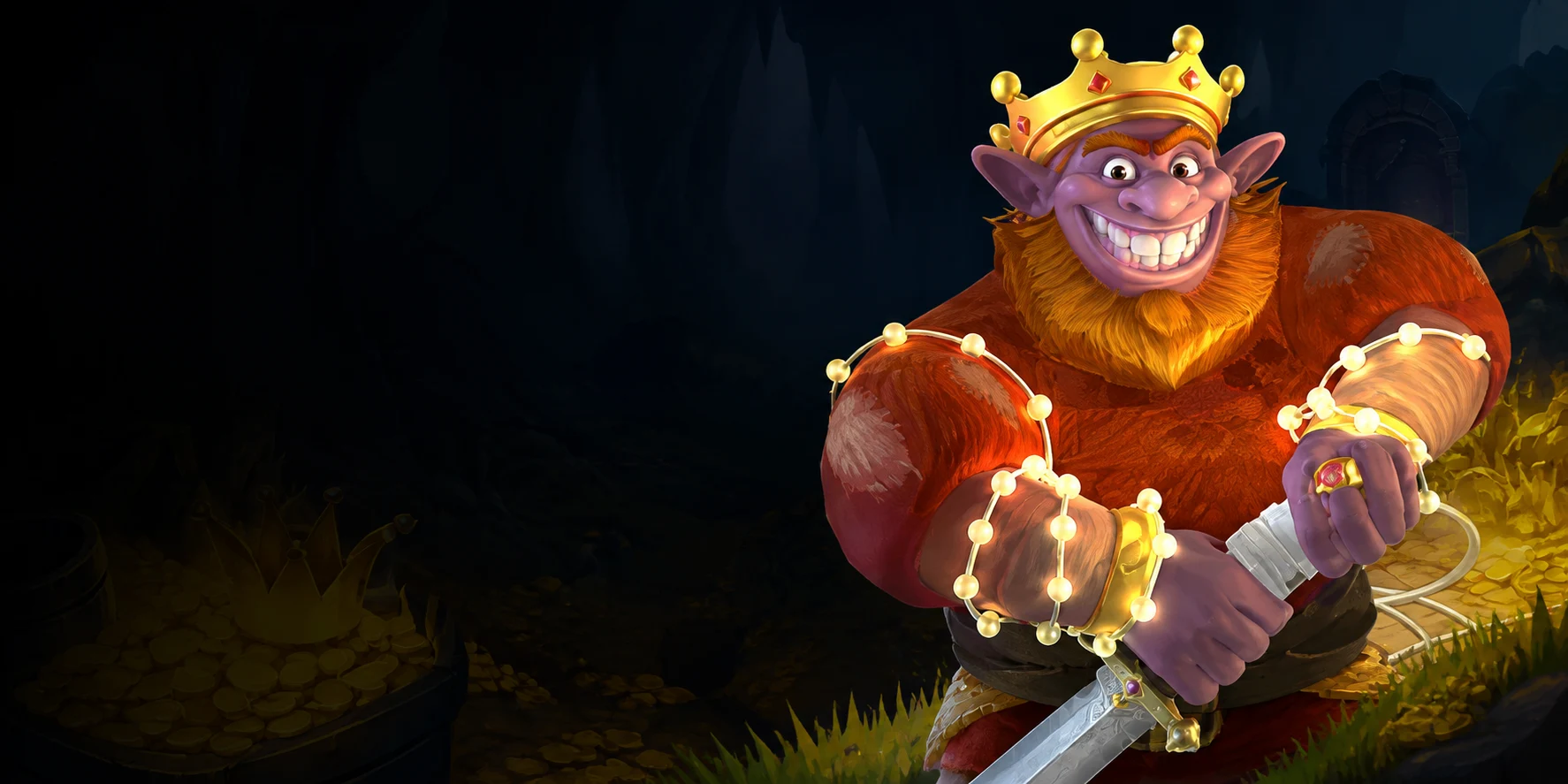 Fantasy-König mit goldener Krone